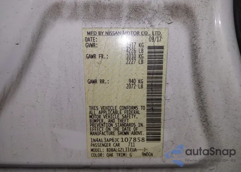 2018 Nissan Altima 2.5 S from USA, damaged, VIN 1N4AL3AP6JC107858